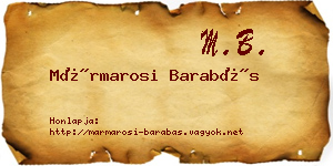 Mármarosi Barabás névjegykártya